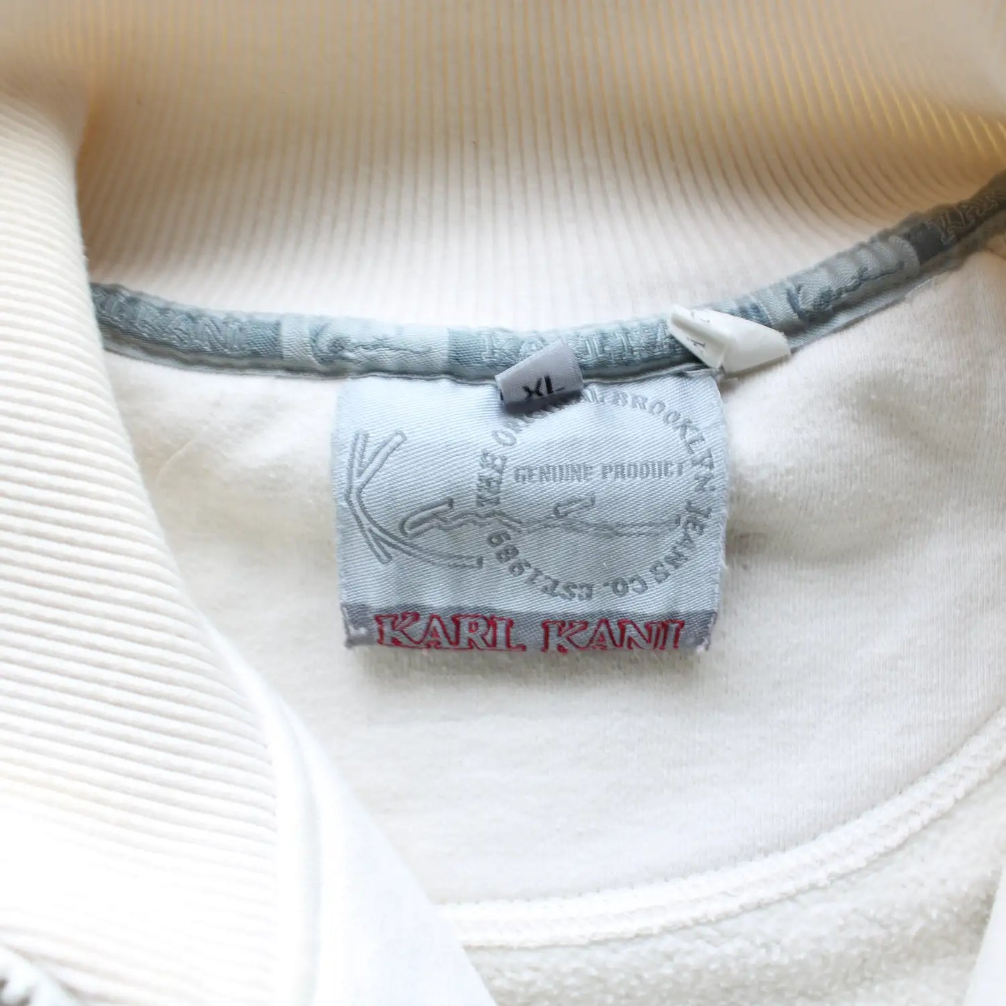 Karl Kani Full-Zip Sweatshirt – Off White (Man-XL)