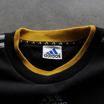 Adidas Embroidered Two-Tone Sweatshirt – Black/Yellow (Man-L)