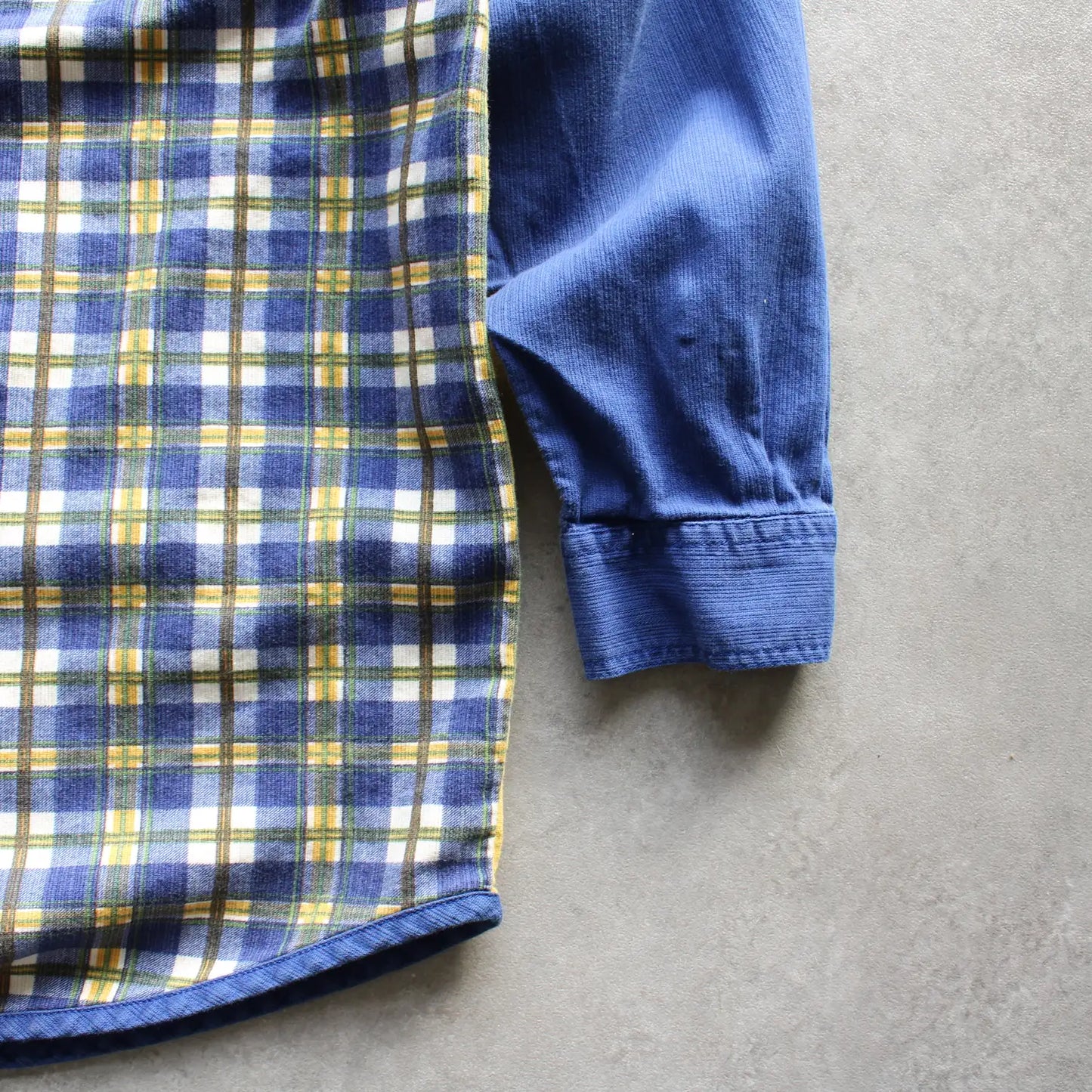 Fitt Zip-Up Checkered Shirt – Blue/Yellow (Man-M)