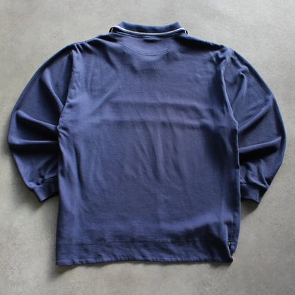 Nike Long Sleeve Polo Sweatshirt – Navy/Yellow (Man-M)