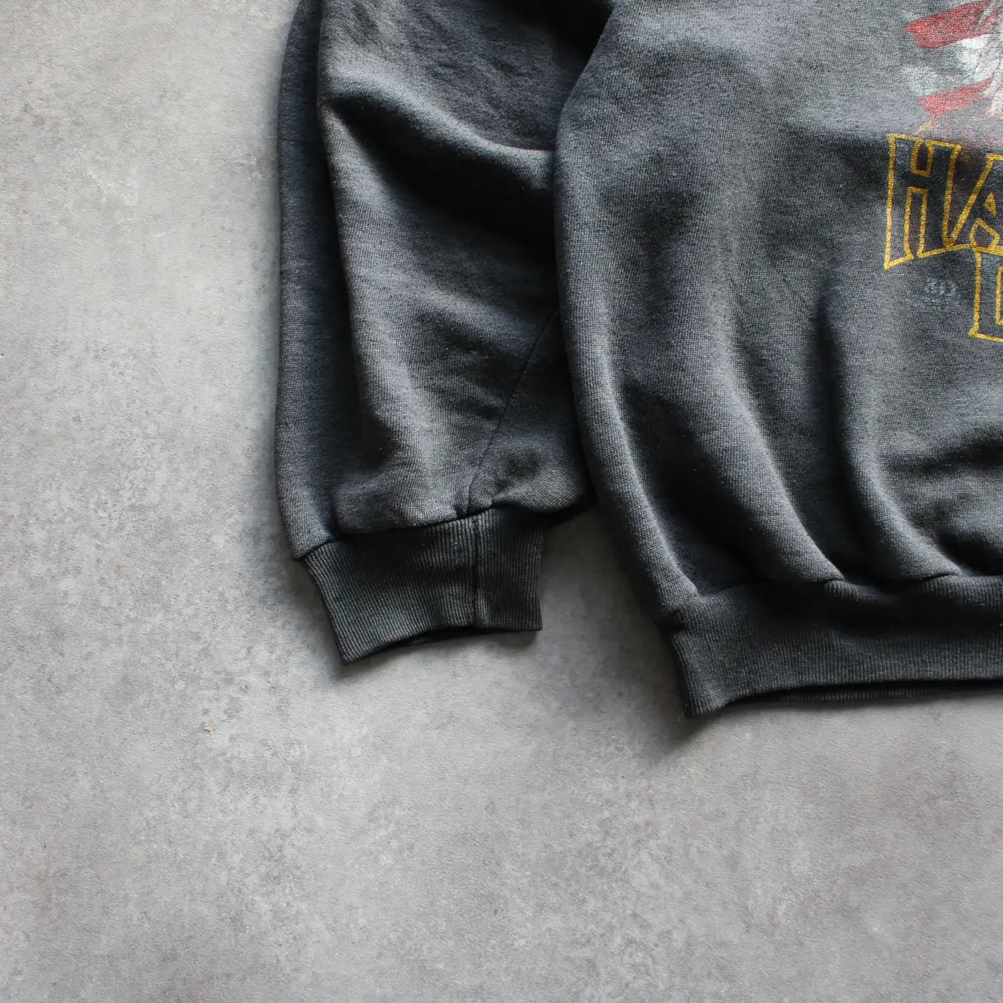 Harley Davidson Eagle Graphic Sweatshirt – Faded Black (Man-M)
