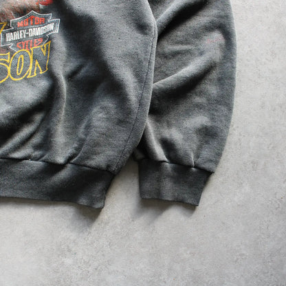 Harley Davidson Eagle Graphic Sweatshirt – Faded Black (Man-M)