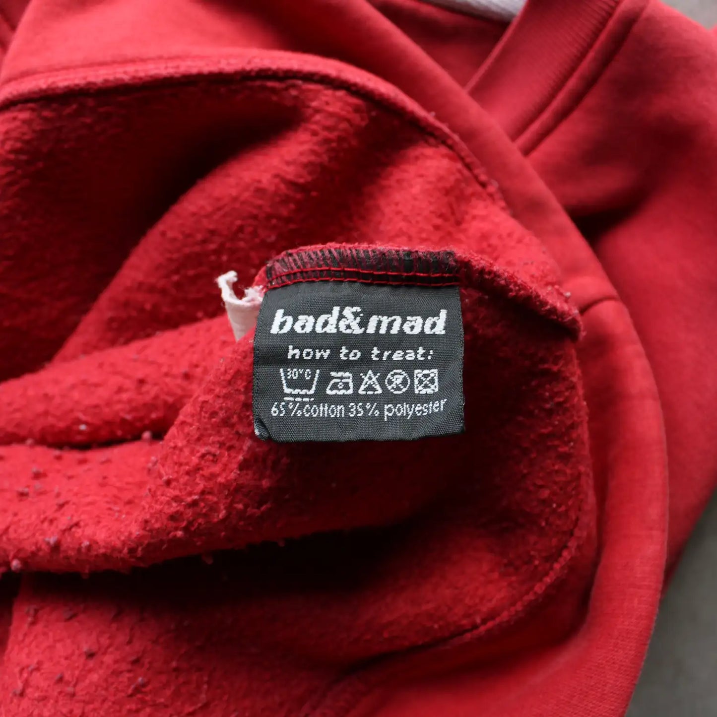 Bad+Mad Embroidered Sweatshirt – Red (Man-M)