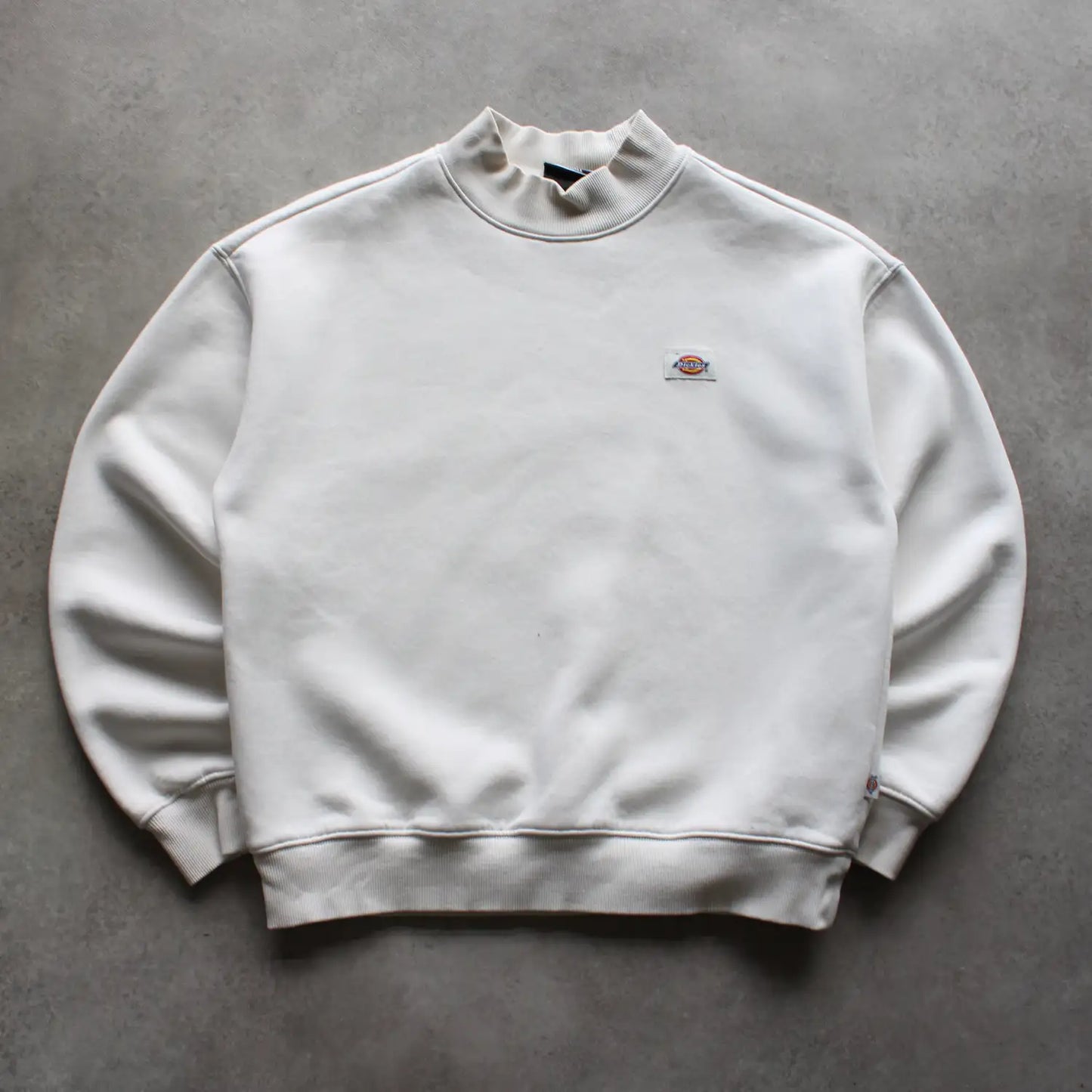Dickies Mock Neck Sweatshirt – White (Man-XS, Flawed)