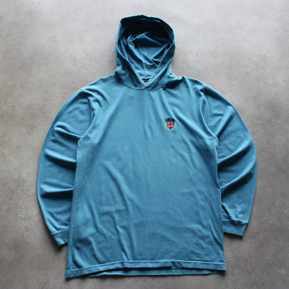 Stüssy Embroidered Lightweight Hoodie – Teal Blue (Man-L)