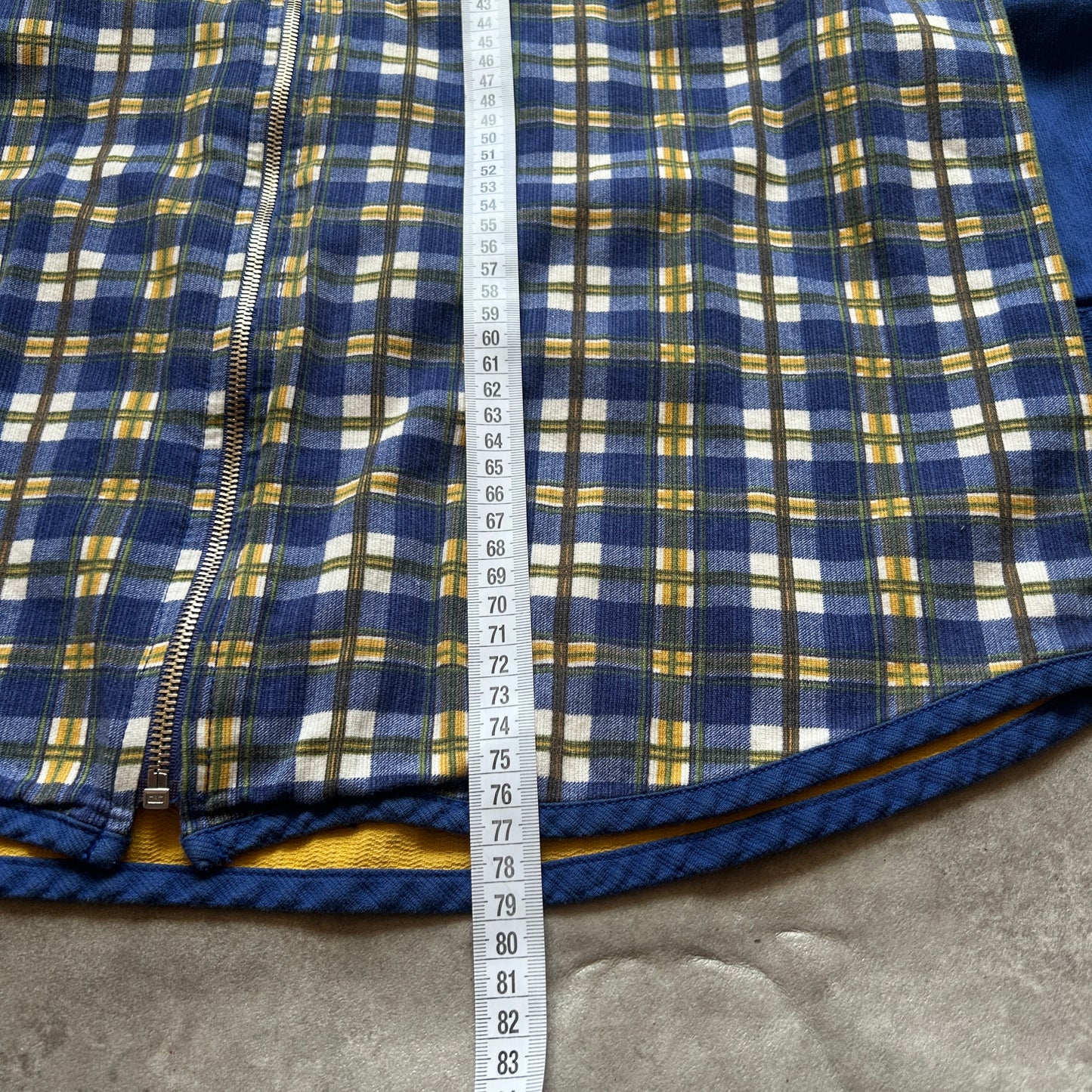 Fitt Plaid Zip Shirt M