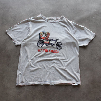 Bangladesh Vintage Bedrucktes T-Shirt (Herren, L)