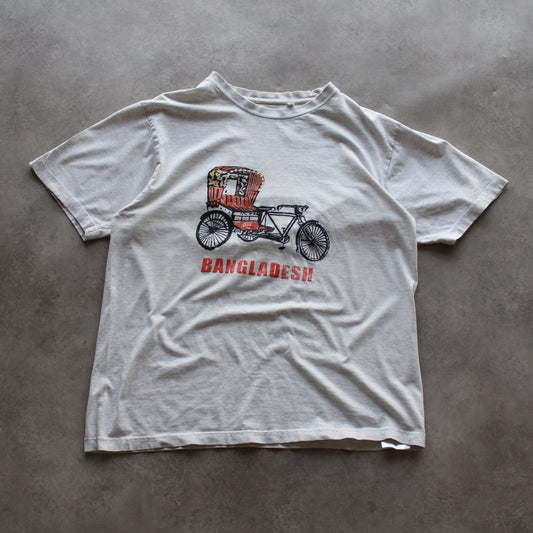 Bangladesh Vintage Bedrucktes T-Shirt (Herren, L)