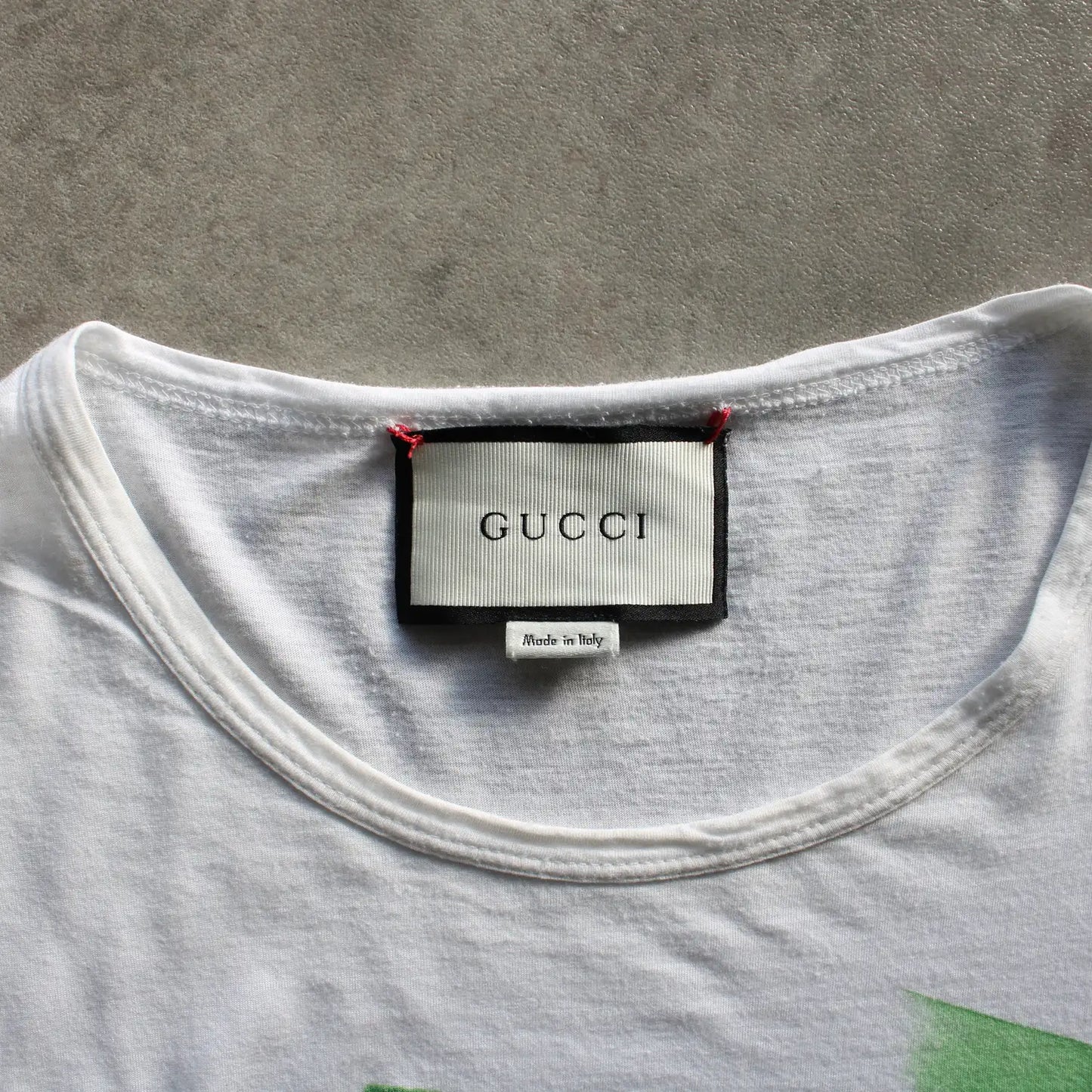 Gucci Watercolor Logo Printed T-Shirt – White (Man-L)