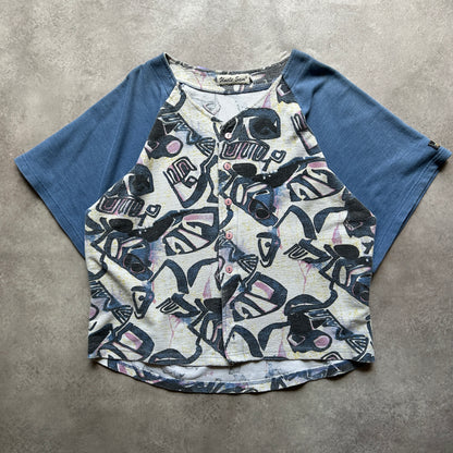 Uncle Sam Abstract Button Top M