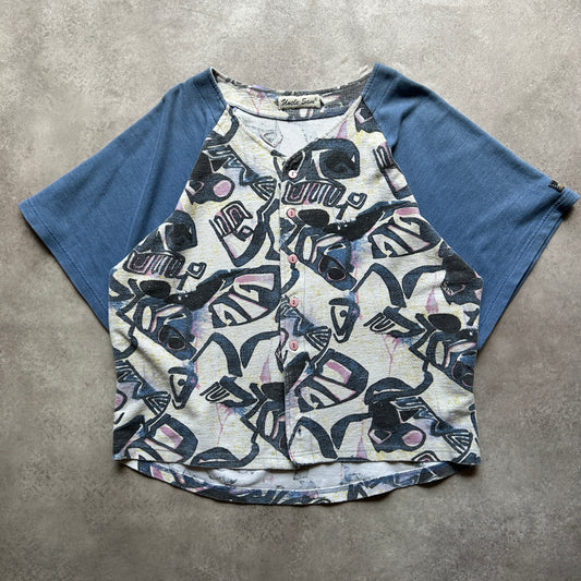 Uncle Sam Abstract Button Top M