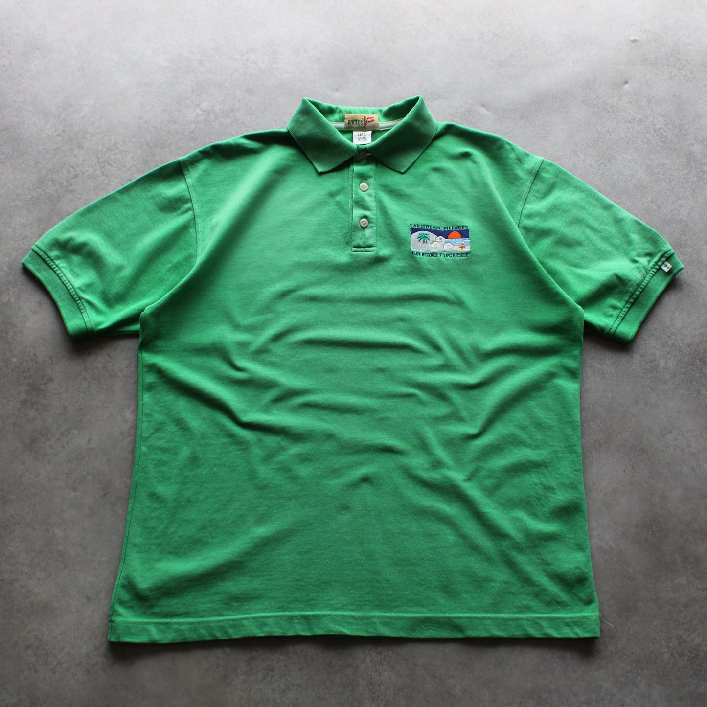 Poloshirt mit Kaktus-Prägung (Mann-L)