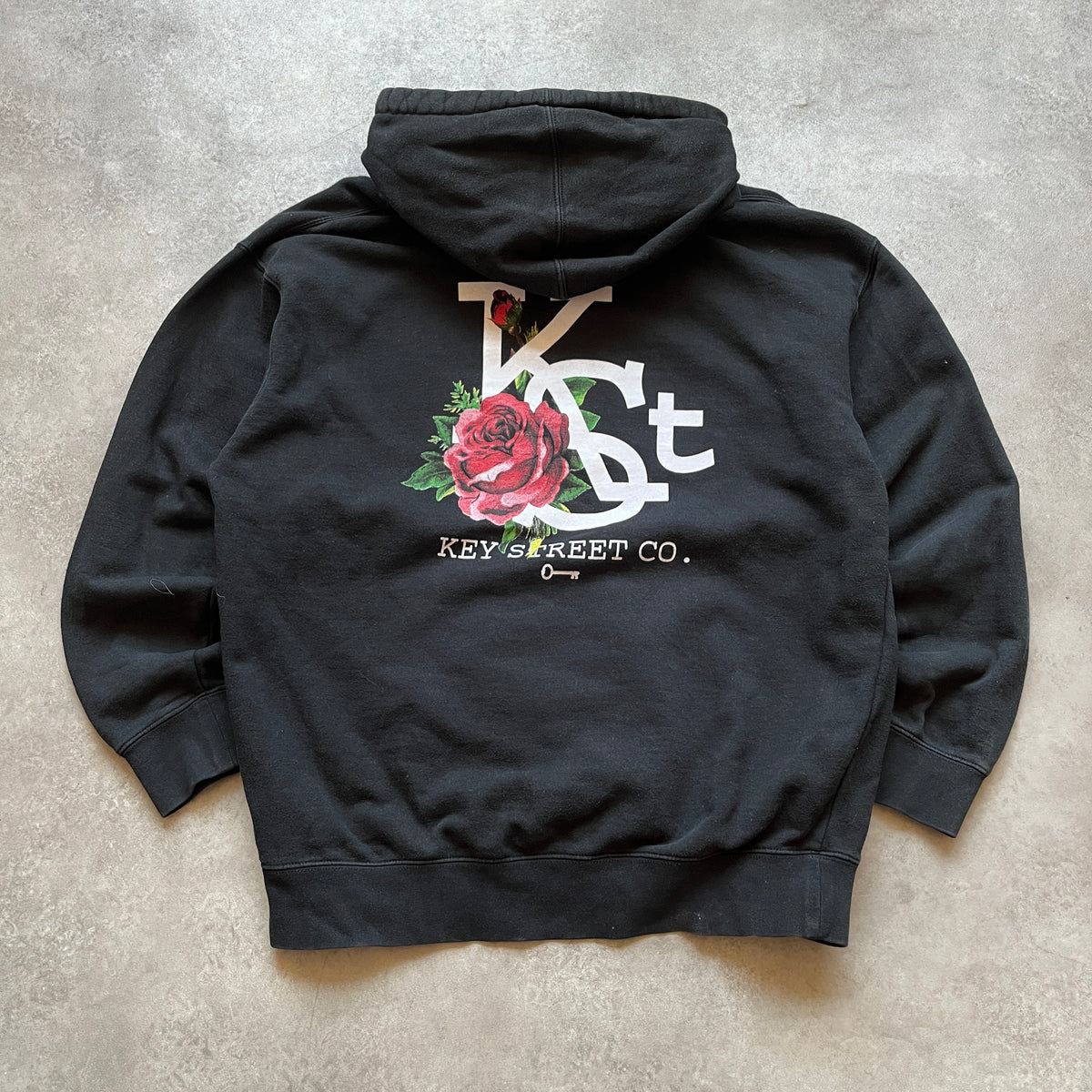 Key Street Black Hoodie L