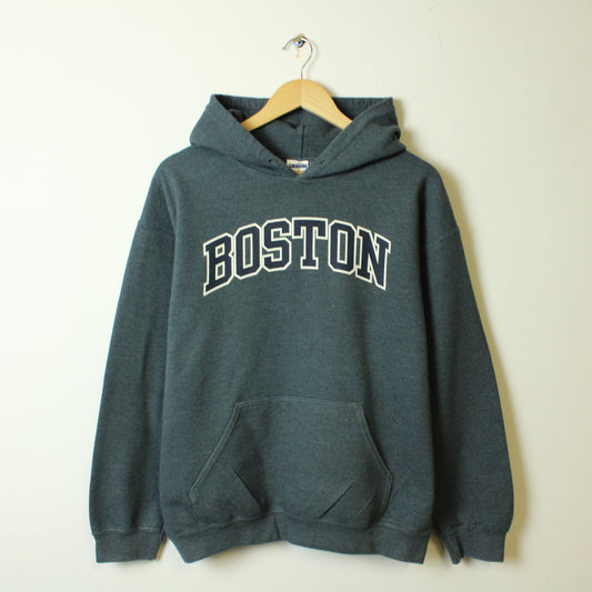 Boston-Druck auf Gildan-Hoodie (Größe M) 