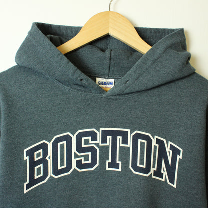 Boston-Druck auf Gildan-Hoodie (Größe M) 