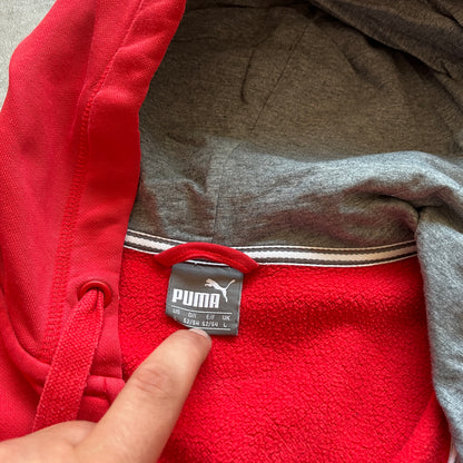 Puma Red Zip Hoodie L