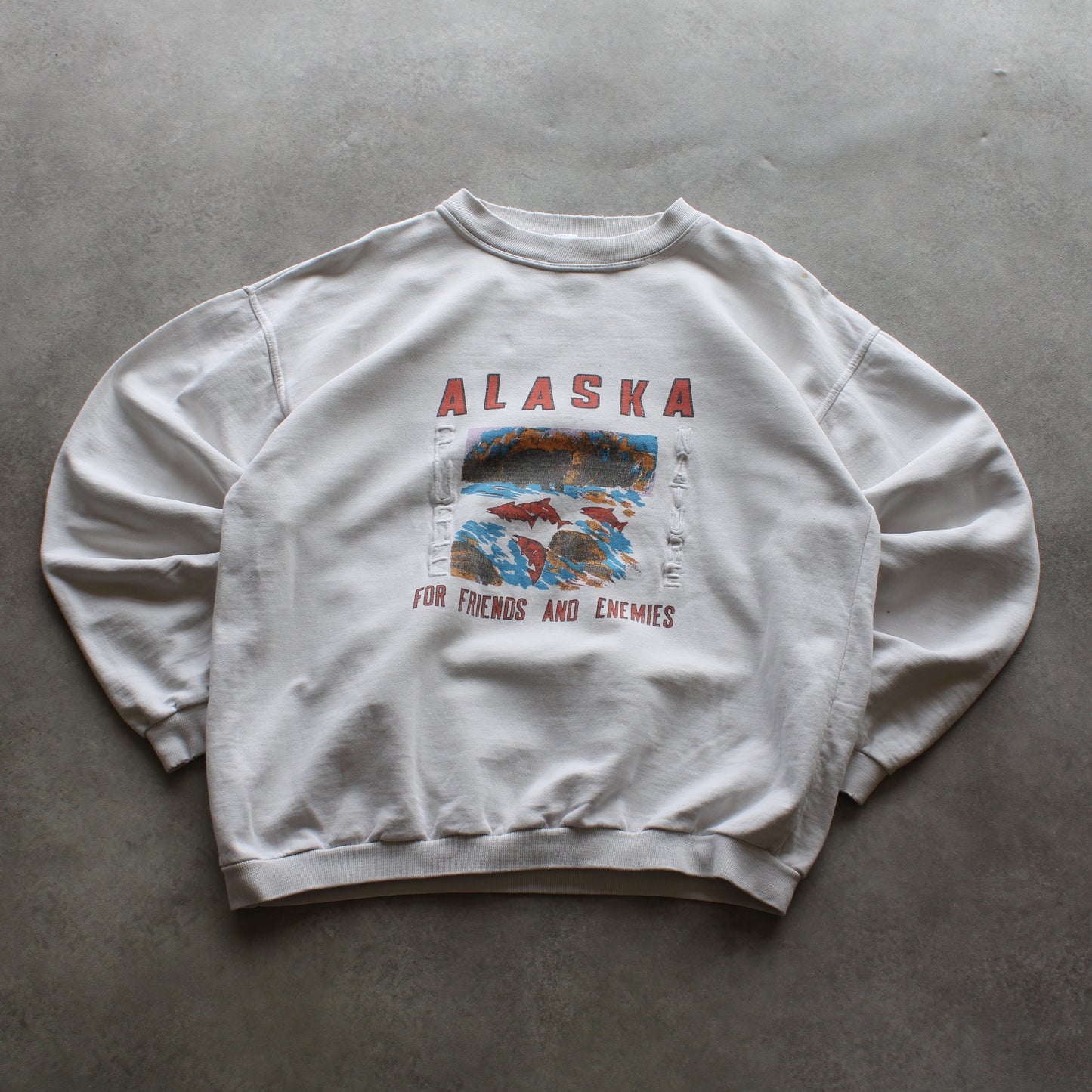Alaska bedrucktes Rundhals-Sweatshirt (Mann-M) [ENTDECKT]