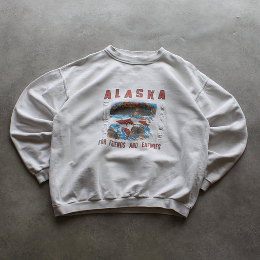 Alaska bedrucktes Rundhals-Sweatshirt (Mann-M) [ENTDECKT]