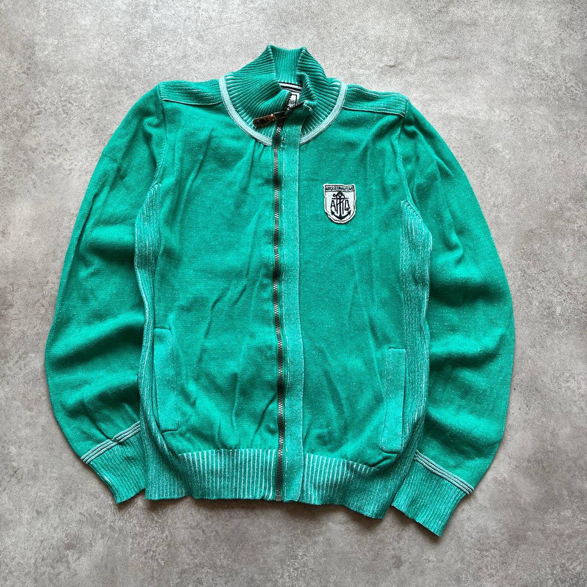 Arqueonautas Green Zip Cardigan S