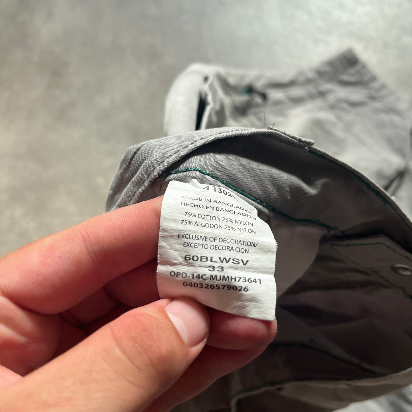 Wrangler Grey Cargo Shorts W33