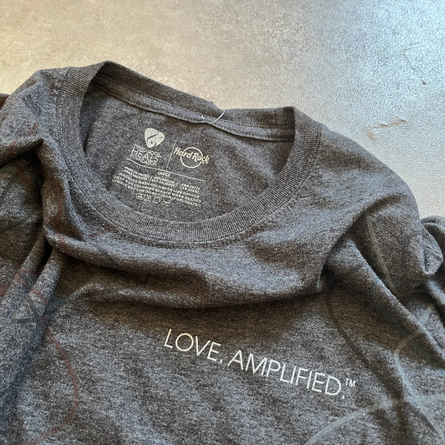 Hard Rock Cafe Grey Tee L