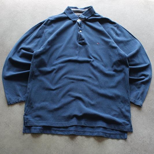 Tommy Hilfiger – Besticktes Langarm-Poloshirt (Herren – XL)