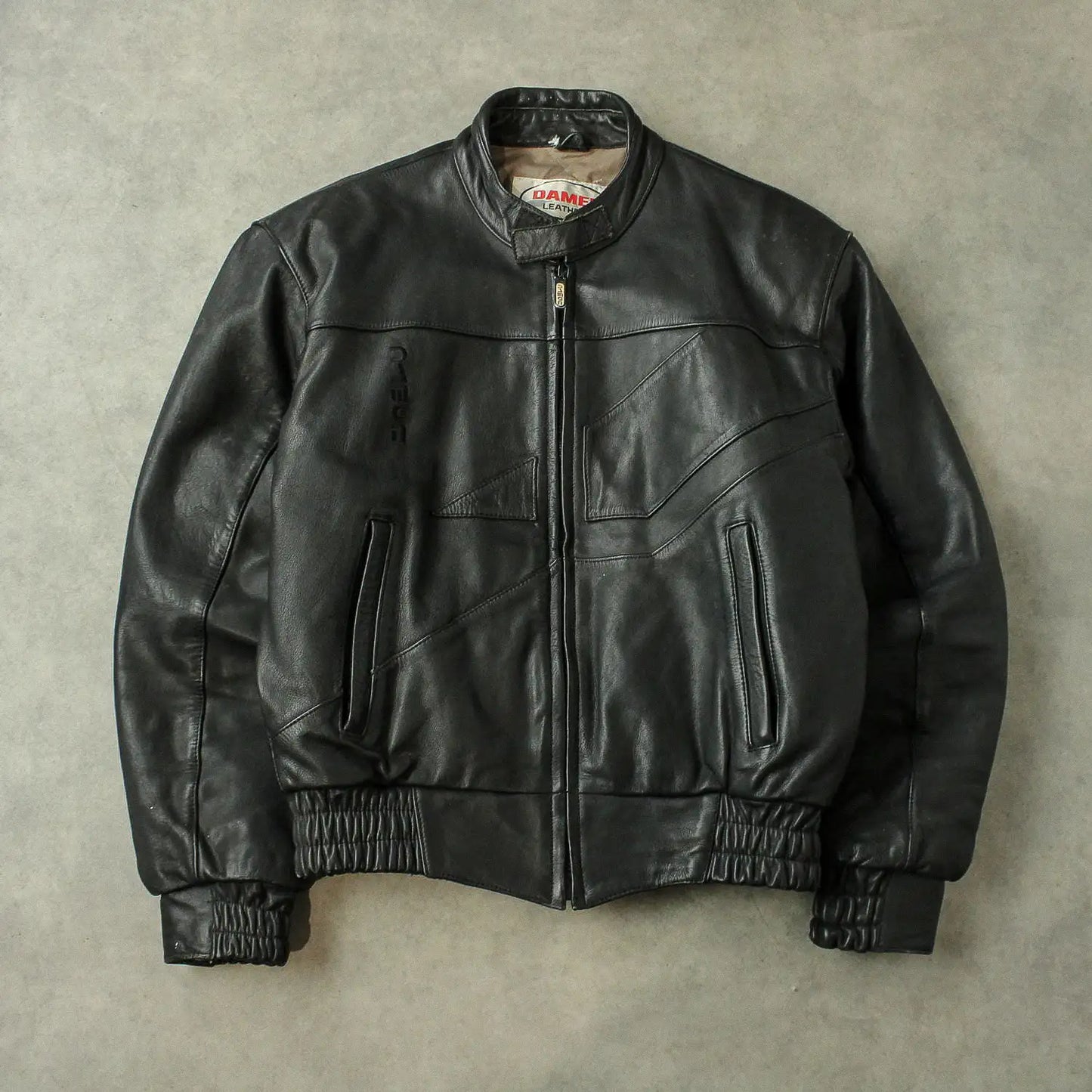 Damen Leathers Biker Leather Jacket – Black (Man-M)