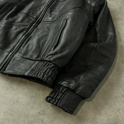 Damen Leathers Biker Leather Jacket – Black (Man-M)