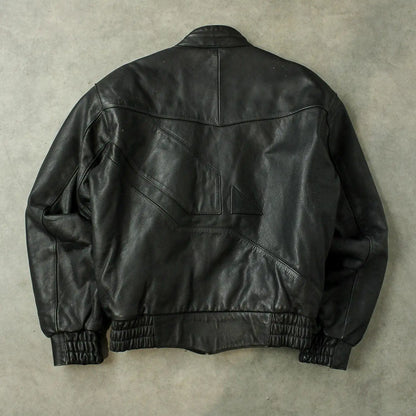 Damen Leathers Biker Leather Jacket – Black (Man-M)