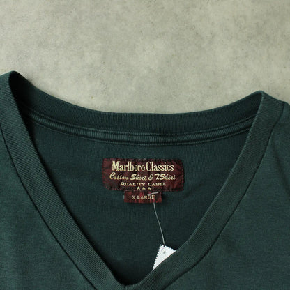 Marlboro Classics V-Neck T-Shirt – Dark Green (Man-XL)