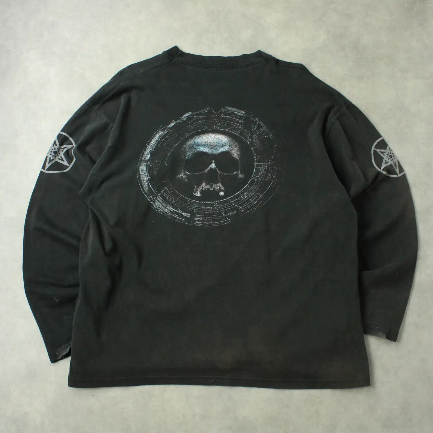 Dimmu Borgir Vintage Printed Longsleeve – Black (Man-L,Distressed)