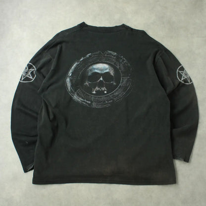 Dimmu Borgir Vintage Printed Longsleeve – Black (Man-L,Distressed)