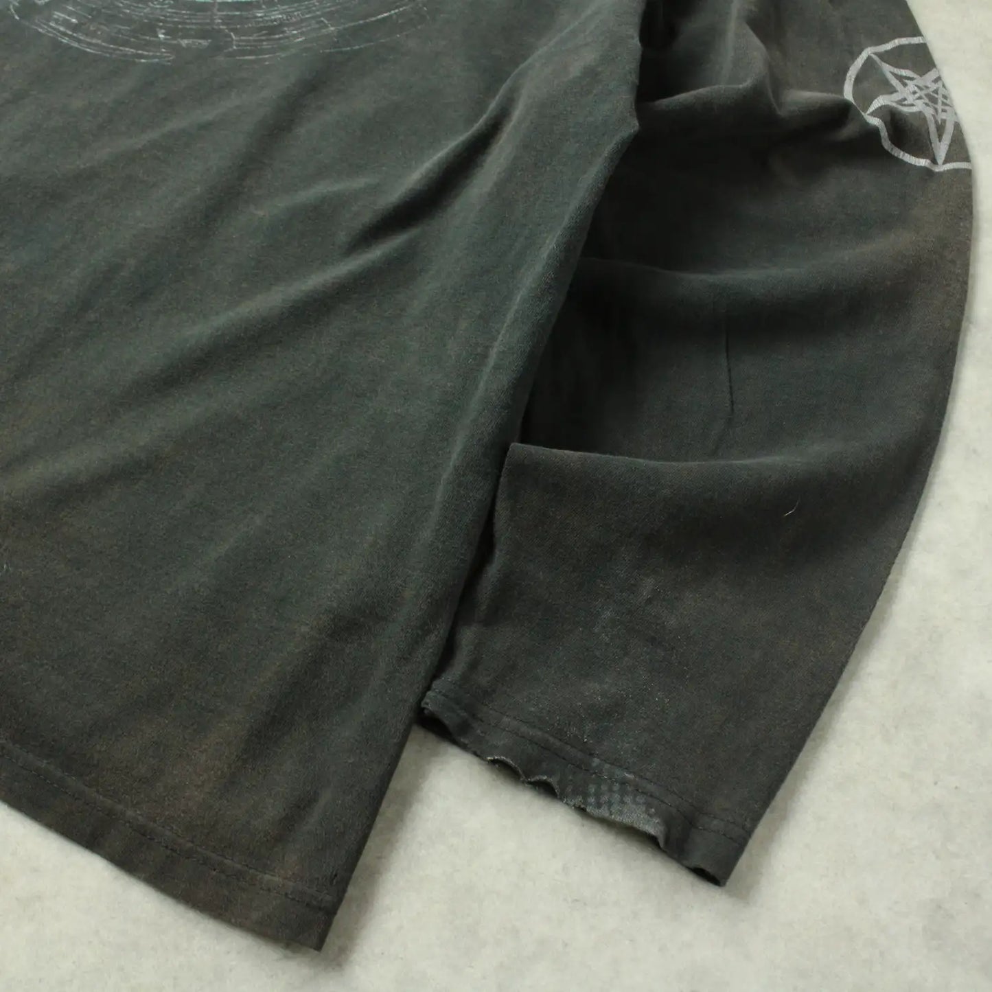 Dimmu Borgir Vintage Printed Longsleeve – Black (Man-L,Distressed)