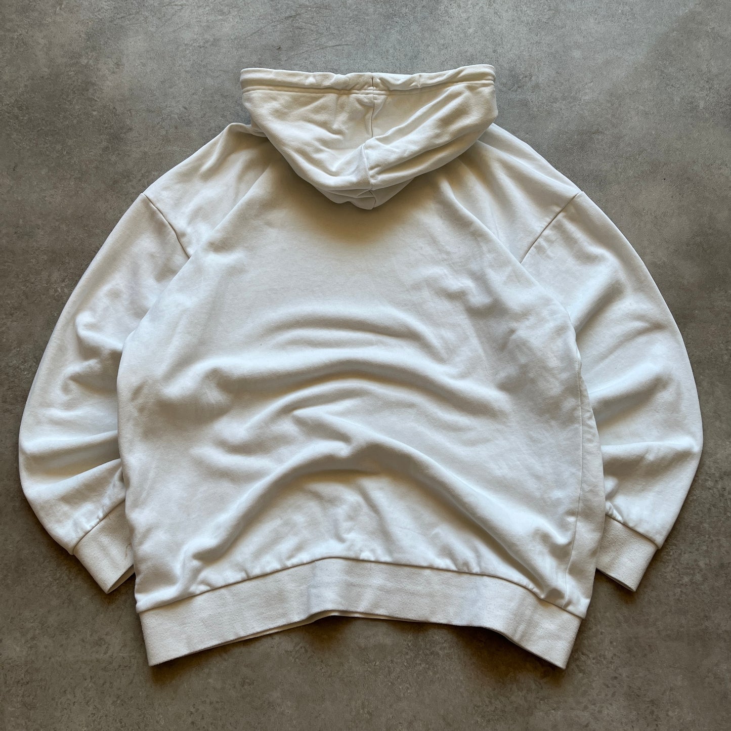 Adidas White Graphic Hoodie L