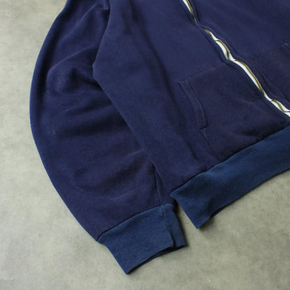 Vintage Romanian Made Thermo Lined Zip Hoodie – Navy (Man-M)