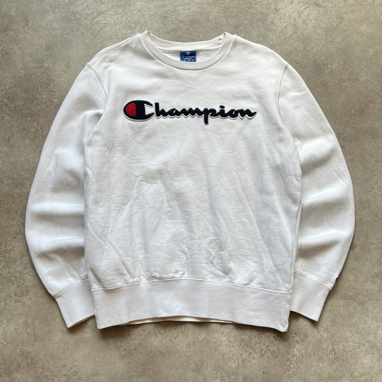 Champion White Logo Sweatshirt S