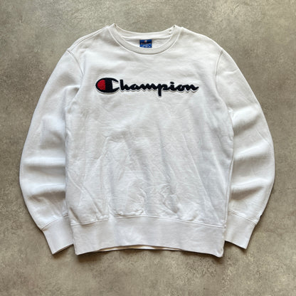 Champion White Logo Sweatshirt S