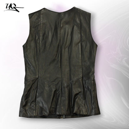 Vintage Leather Vest (Size-L)