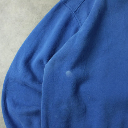 Adidas Logo Crewneck Sweatshirt – Blue (Man-L,Distressed)