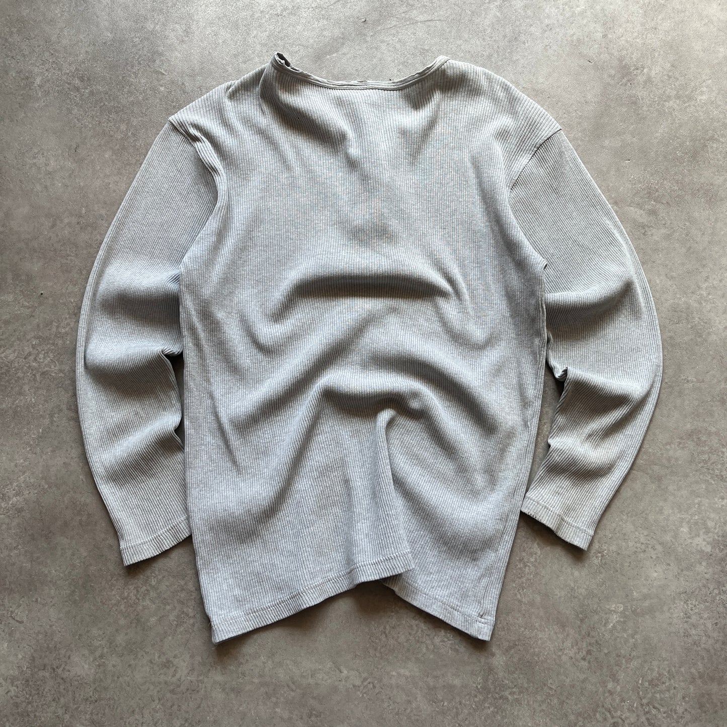 Levi's Grey Ribbed Long Sleeve Henley L