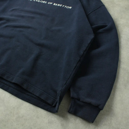 United Colors of Benetton Embroidered Crewneck – Black (Man-XL)