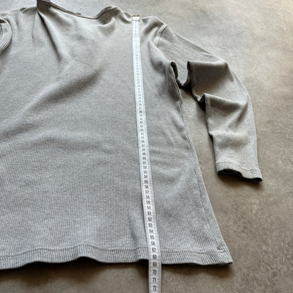 Levi's Grey Ribbed Long Sleeve Henley L