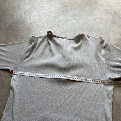 Levi's Grey Ribbed Long Sleeve Henley L
