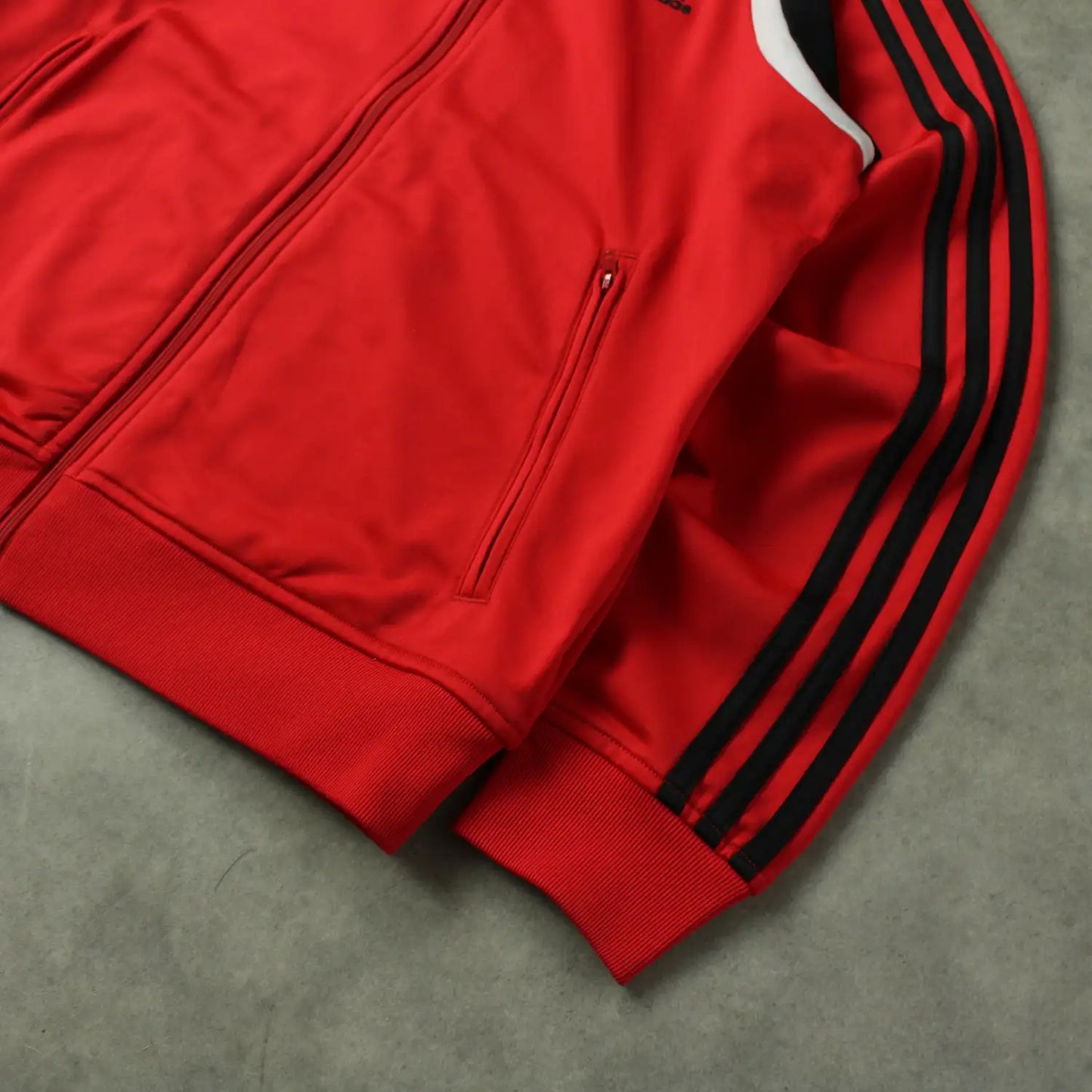 Adidas Track Jacket – Red/Black (Teen-XL / 164 cm)