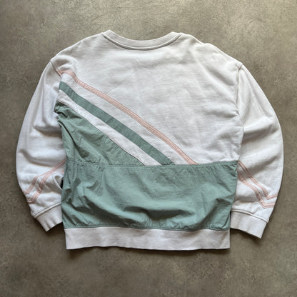 Review White Green Cropped Sweatshirt L