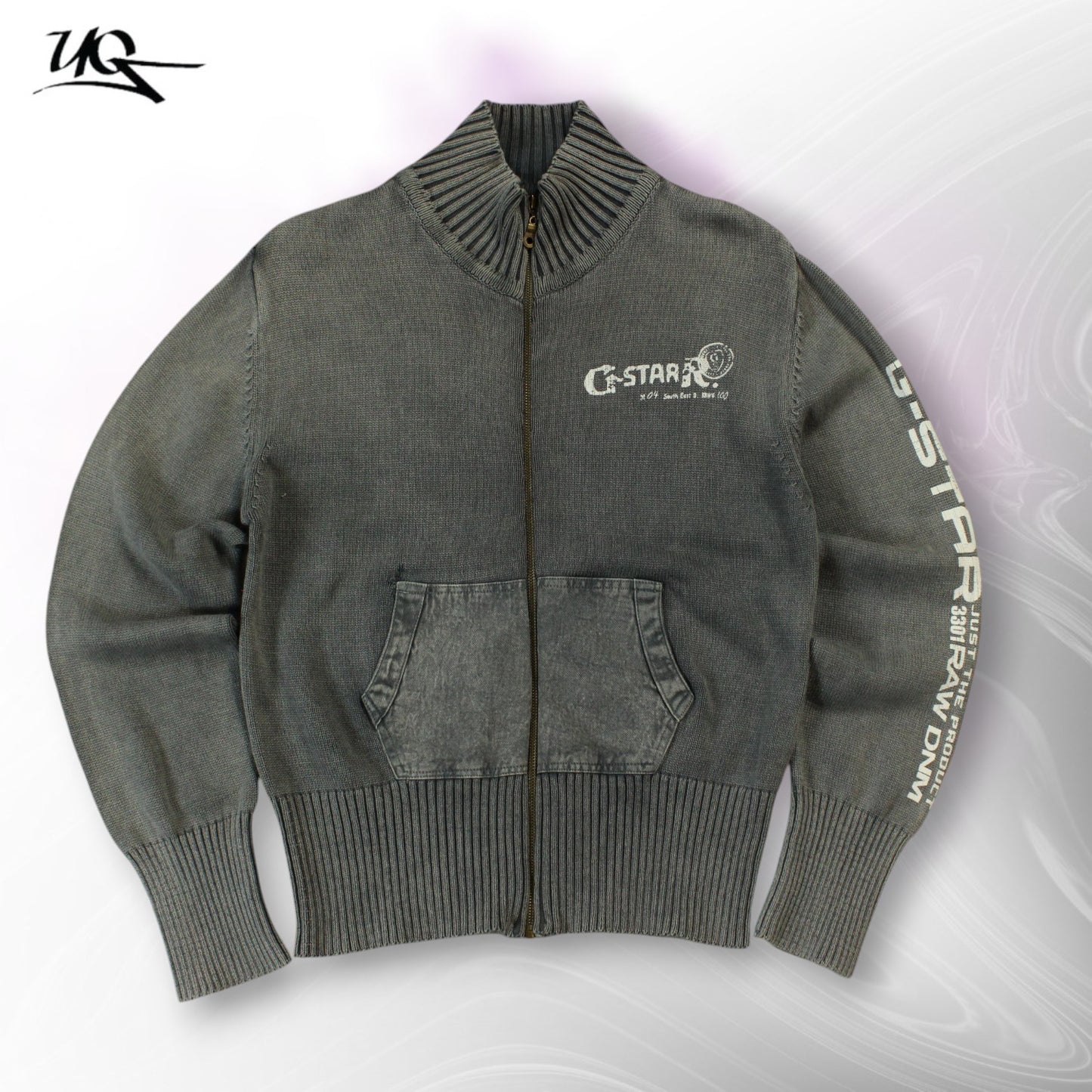 G-Star Raw Strickpullover mit durchgehendem Reißverschluss (Größe XL)