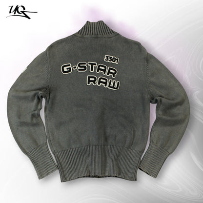 G-Star Raw Strickpullover mit durchgehendem Reißverschluss (Größe XL)