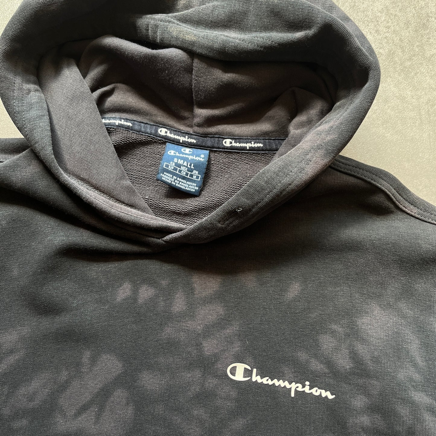 Champion Black Tie Dye Hoodie S