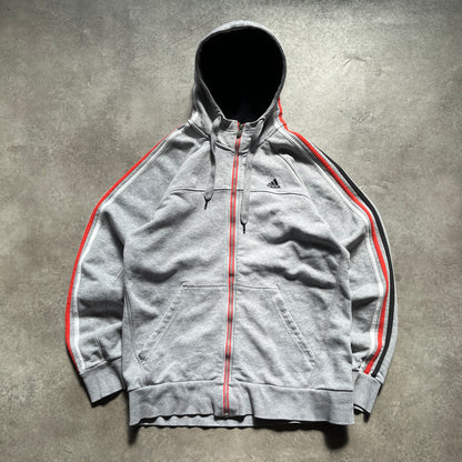 Adidas Grey Zip Hoodie M