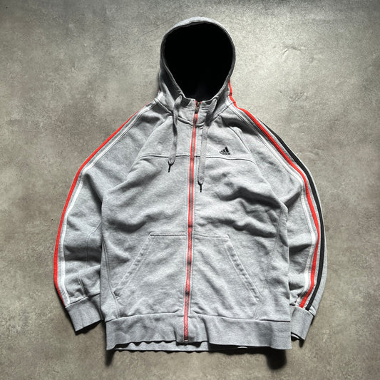 Adidas Grey Zip Hoodie M